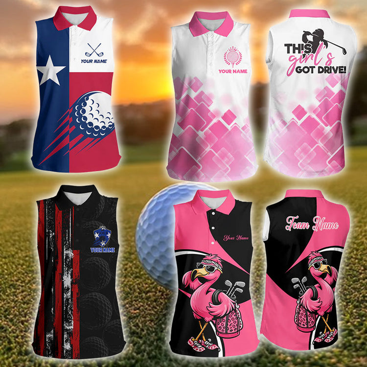 womens golf shirts sleeveless