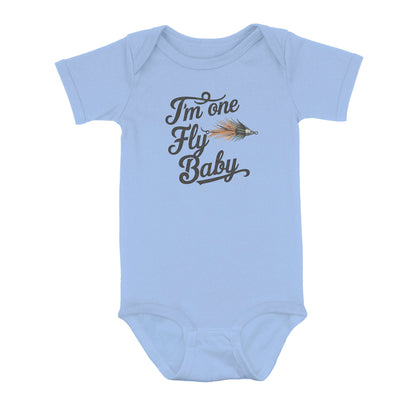 I'M One Fly Baby Infant Fishing Shirts, Newborn Fishing Gifts Baby Bodysuit Outfit IPHW7138