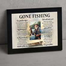 Load image into Gallery viewer, Gone Fishing Memorial Shadow Box, Gone Fishing in Heaven, Fishing in Memory Loss of Loved One TND6