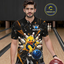 Load image into Gallery viewer, Custom Funny Duck Bowling Team Shirt Bowling Jersey for Men Polo &amp; Quarter-Zip Bowling Outfit QZT1137
