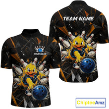 Load image into Gallery viewer, Custom Funny Duck Bowling Team Shirt Bowling Jersey for Men Polo &amp; Quarter-Zip Bowling Outfit QZT1137