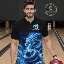 Load image into Gallery viewer, Ice Dragon Bowling Team Shirt Custom Bowling Jersey for Men Bowling Outfit QZT997