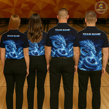 Load image into Gallery viewer, Ice Dragon Bowling Team Shirt Custom Bowling Jersey for Men Bowling Outfit QZT997