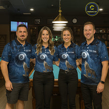 Load image into Gallery viewer, Custom Wolf 8 Ball Billiard Shirts for Women Night Realm Billiard Jersey Pool Shirt BHT27