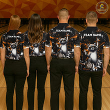 Load image into Gallery viewer, Custom Orange Funny Raccoon Dart Team Shirt for Women Dart Jersey Polo &amp; /4-Zip Dartboard Shirt Outfit DHT29