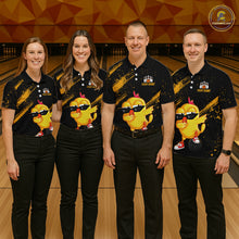 Load image into Gallery viewer, Funny Yellow Chicken Bowling Shirt Custom Polo &amp; 1/4-Zip Bowling League Jersey for Women QZT856