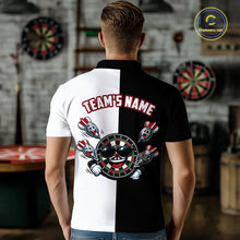 Load image into Gallery viewer, Custom Funny Dartboard Shirt for Men American Dart Shirt for Team Polo &amp; 1/4-Zip Dart League DHT5