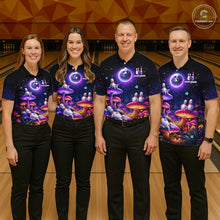 Load image into Gallery viewer, Mystic Bowling Night Garden Custom Bowling Team Shirt for Men Bowling Jersey Polo &amp; Quarter-Zip QZT990