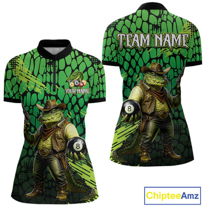 Green and black shirt with cowboy crocodile design and 'Team Name' text on a white background