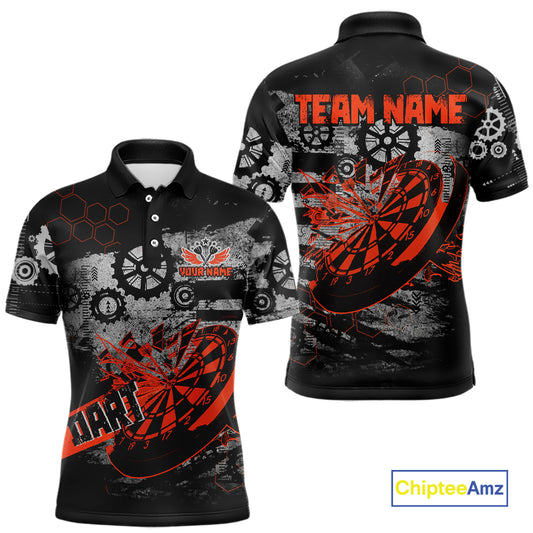 Custom Black & Red Dart Shirt for Team Polo & 1/4-Zip Dart Jersey for Men Dart Outfit Gifts DHT8