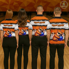 Load image into Gallery viewer, Custom Orange Wombat Bowling Shirt for Men Bowling League Jersey Polo &amp; 1/4-Zip Bowling Outfit QZT925
