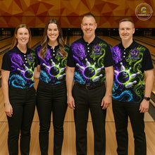 Load image into Gallery viewer, Multicolor Dragon Bowling Shirt for Men Custom Bowling Jersey Polo &amp; Quarter-Zip QZT1051