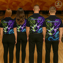 Load image into Gallery viewer, Multicolor Dragon Bowling Shirt for Men Custom Bowling Jersey Polo &amp; Quarter-Zip QZT1051
