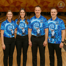 Load image into Gallery viewer, Custom Tie Dye Shark Bowling Shirt for Men Funny Bowling Team Jersey Polo &amp; 1/4 Zip QZT1004