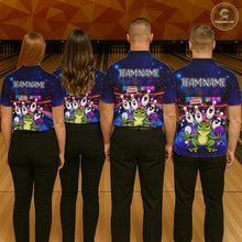 Load image into Gallery viewer, Custom Funny Frog Bowling Shirt for Women Polo &amp; Quarter-Zip Bowling Team Jersey League QZT1006