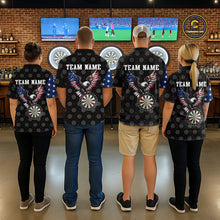 Load image into Gallery viewer, Personalized American Flag Eagle Dart Shirt for Men Dart Team Jersey Dartboard Shirt DHT33