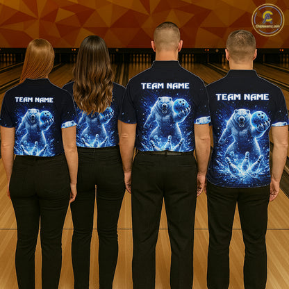 Custom Polar Beer Bowling Team Shirt for Women Ice Bowling Jersey Polo & Quarter-Zip QZT973