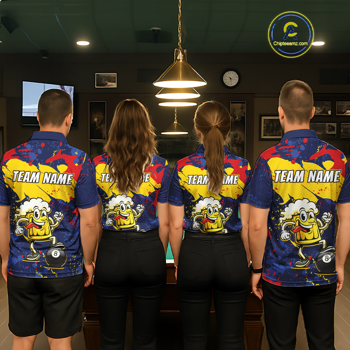 Funny Beer 8 Ball Billiard Shirt for Women Custom Billiard Jersey Pool Shirt Polo & Quarter-Zip BHT19