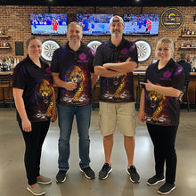 Load image into Gallery viewer, Custom Leopard Dart Shirts for Men Dart Team Jersey Polo &amp; Quarter-Zip Dartboard Shirt Outfit DHT18