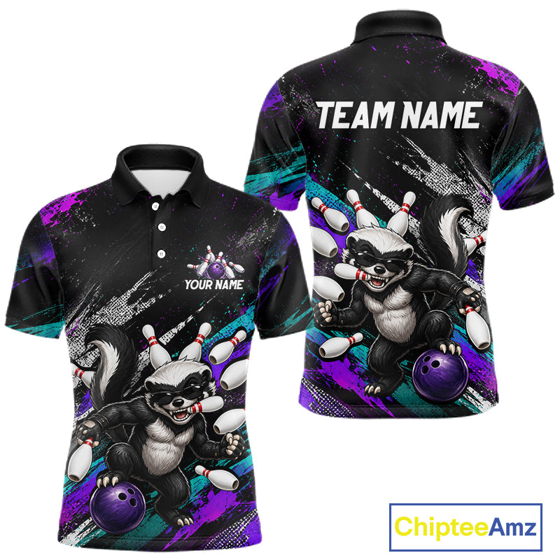 Custom Funny Honey Badger Bowling Shirt for Men Bowling Team Jersey Bowling Outfit QZT1201