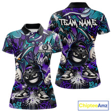 Load image into Gallery viewer, Colorful polo shirt with cartoon character and 'Team Name' text, featuring the brand 'Chiptee Amz'.