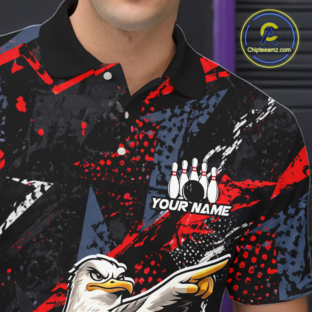 Custom Funny Gull Bowling Team Shirt for Men Bowling League Jersey Polo & Quarter-Zip QZT1016