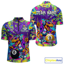 Load image into Gallery viewer, Graffiti jersey with dinosaur design and pool ball graphics, featuring 'Chiptee Amz' branding.