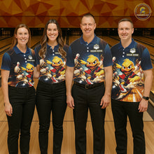 Load image into Gallery viewer, Personalized Funny Duck Bowling Team Shirt for Women Bowling League Uniform Polo &amp; 1/4-Zip QZT858