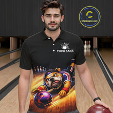 Load image into Gallery viewer, Funny Bulldog Bowling Shirt for Team Custom Polo &amp; 1/4 Zip Bowling Jersey for Men QZT913