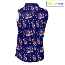 Load image into Gallery viewer, USA 250th Anniversary Womens Sleeveless Golf Polo Shirt Custom Patriotic American Flag Team Golf Top NHN0235