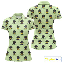 Load image into Gallery viewer, Personalized Green Womens Golf Polo Shirts Custom Team Ladies Golf Tops, Funny Poodle Dog Lover Gift NHN0068