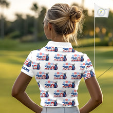 Load image into Gallery viewer, USA 250th Anniversary Womens Golf Polo Shirt Custom Golf Pattern Patriotic Independence Golf Tops NHN0234