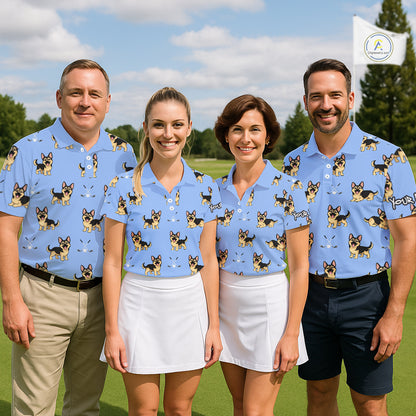 Womens Golf Polo Shirt Custom Funny German Shepherd Team Ladies Golf Tops, Dog Lover Gift NHN0213