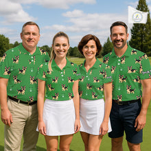 Load image into Gallery viewer, Funny German Shepherd Mens Golf Polo Shirt Custom Green Pattern Team Mens Golf Tops, Dog Lover Gift NHN0213