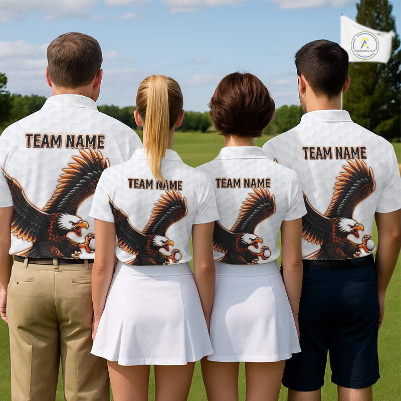 Mens Golf Polo Shirt Custom Eagle Golf Shirts Personalized Golf Clubs White Team Golf Top NHN0082