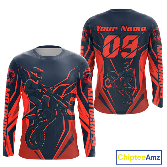 Orange Custom Motocross Jersey Men Women Kid Dirt Bike Shirts Motorcycle Riding Shirt XM441