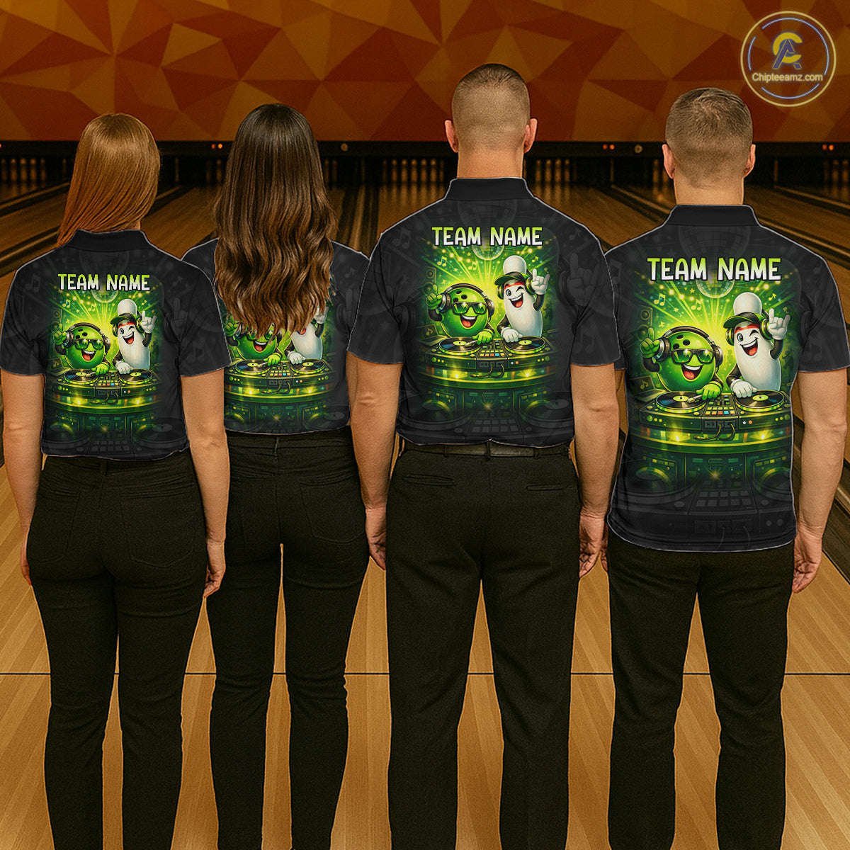 Custom Funny Music Bowling Jersey for Men Bowling Team Shirts Bowling League Polo & 1/4 Zip HNT495