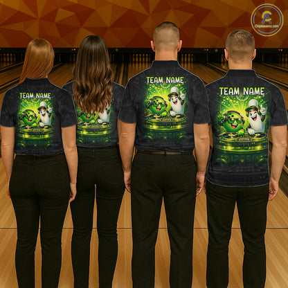 Custom Funny Music Bowling Jersey for Men Bowling Team Shirts Bowling League Polo & 1/4 Zip HNT495