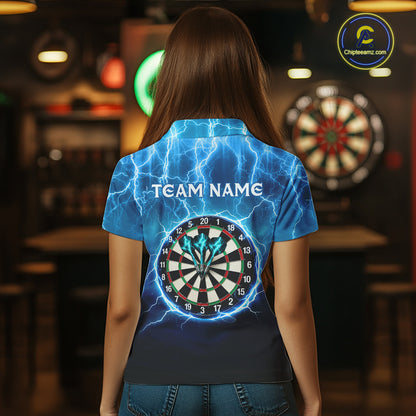 Custom Thunder Lightning Darts Shirt for Women Darts Team Jerseys Dartboard Shirt NNT263