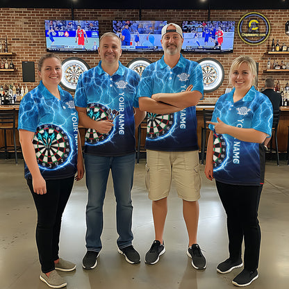 Custom Thunder Lightning Darts Shirt for Women Darts Team Jerseys Dartboard Shirt NNT263