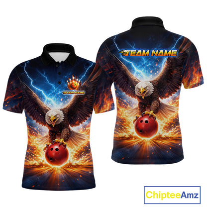 Personalized Thunder Eagle Bowling Jersey for Men Bowling Team Shirts Bowling League HNT485