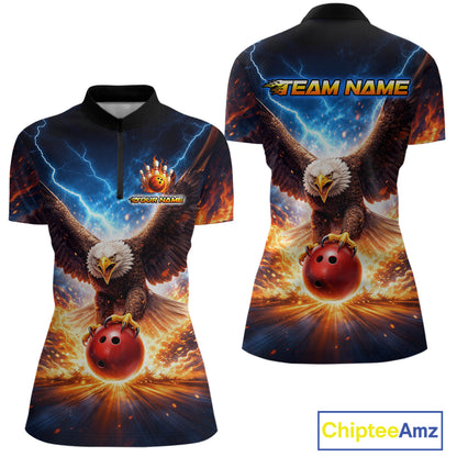 Personalized Thunder Eagle Bowling Jersey for Women Bowling Team Shirts Bowling League HNT485