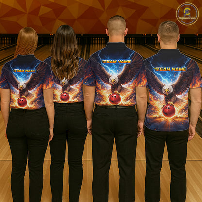 Personalized Thunder Eagle Bowling Jersey for Women Bowling Team Shirts Bowling League HNT485