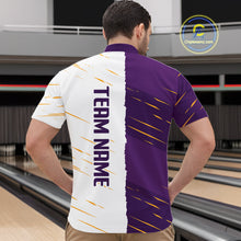 Load image into Gallery viewer, Beer Bowling Shirts Purple&amp;White Beer Bowling Jersey for Team Women Men Bowl League MBL259