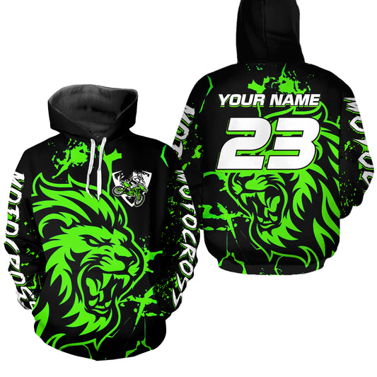 Lion Motocross Hoodie for Men Women Dirt Bike Racing Hoodie Custom Riding Shirt MH422