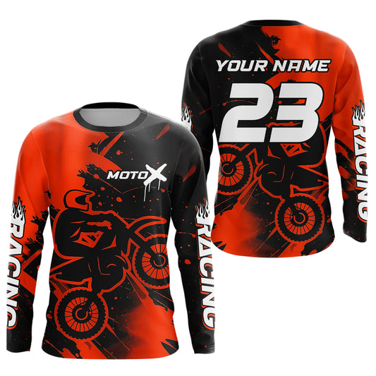 Red Motocross Jersey for Kid Women Men Personalized Dirt Bike Shirts Racing Shirt XM426