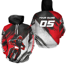 Load image into Gallery viewer, Red and Black Motocross Hoodie for Men Women Adult Dirt Bike Racing Hoodie Shirt MH474