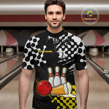 Load image into Gallery viewer, Yellow Beer Bowling Shirts for Team Women Men Beer Bowling Polo&amp;1/4 Zip Bowl League MBL255