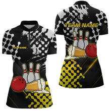 Load image into Gallery viewer, Yellow Beer Bowling Shirts for Team Women Men Beer Bowling Polo&amp;1/4 Zip Bowl League MBL255