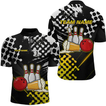 Load image into Gallery viewer, Yellow Beer Bowling Shirts for Team Women Men Beer Bowling Polo&amp;1/4 Zip Bowl League MBL255